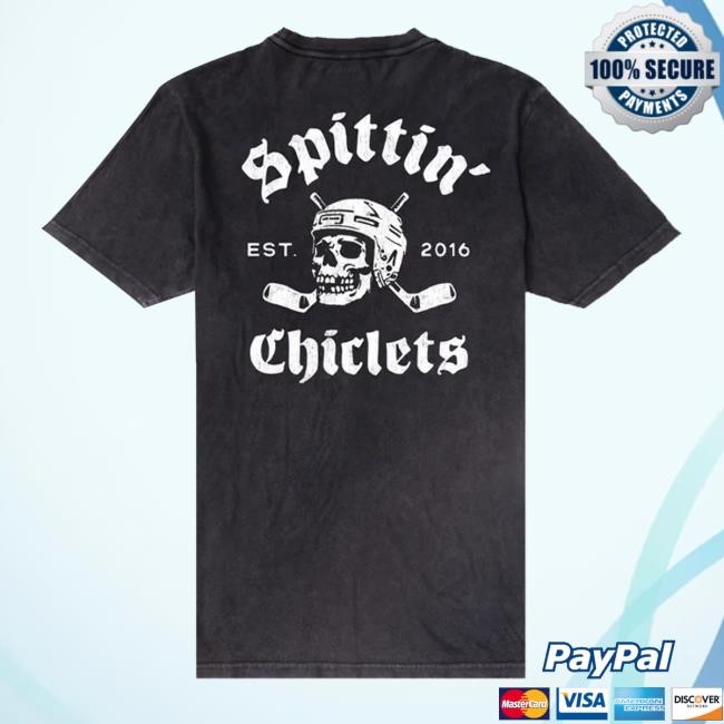 Spittin Chiclets Skull Helmet Sticks Hoodie Spittin Chiclets Skull Helmet Sticks Tee