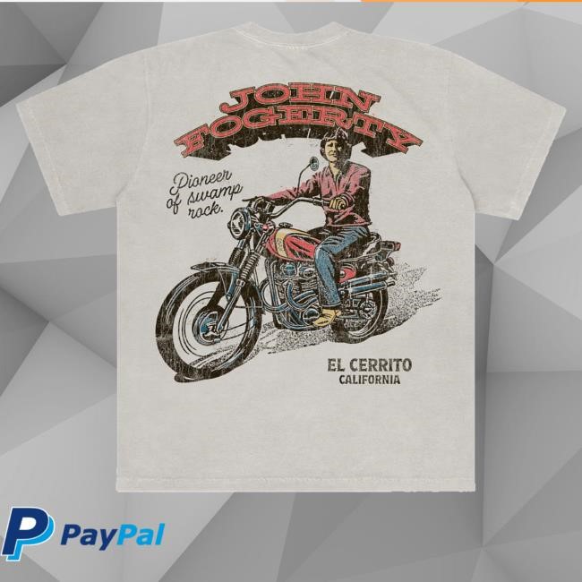 John Fogerty Merch Shop Store Official Pioneer Of Swamp Rock Vintage Motorcycle Tee Shirt