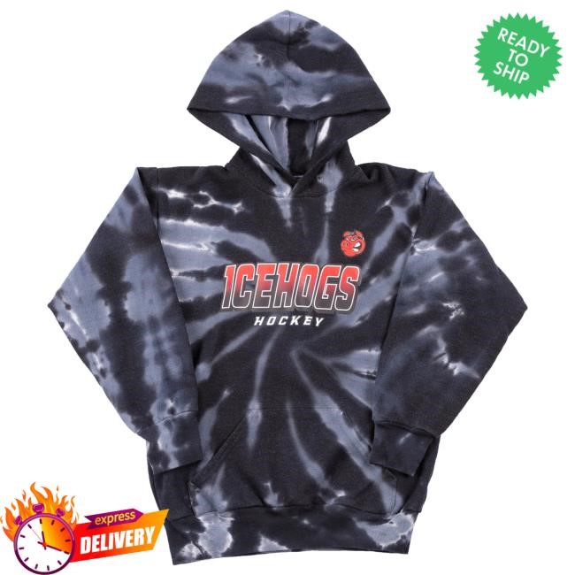 Official Cbh Shop Merch Rockford Icehogs Youth Tie Dye Long Sleeve Shirt