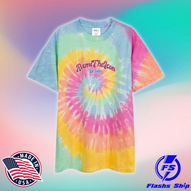 Official Ramitheicon Merch Store Rti Embroidered Tie-Dye Hoodie Sweatshirt (Sherbet) Ramitheicon Shop