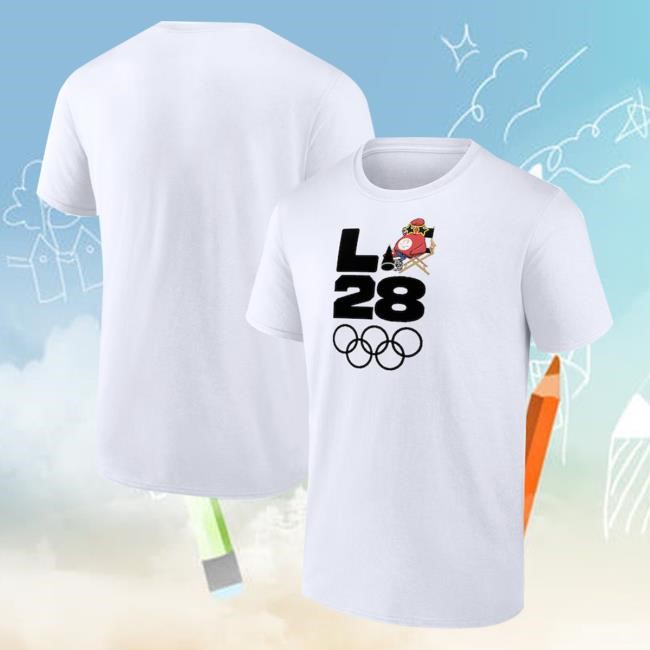 Trending Team Usa Shop Merch Men's White Team Usa La 2028 Summer Olympics Mascot Handover Shirts