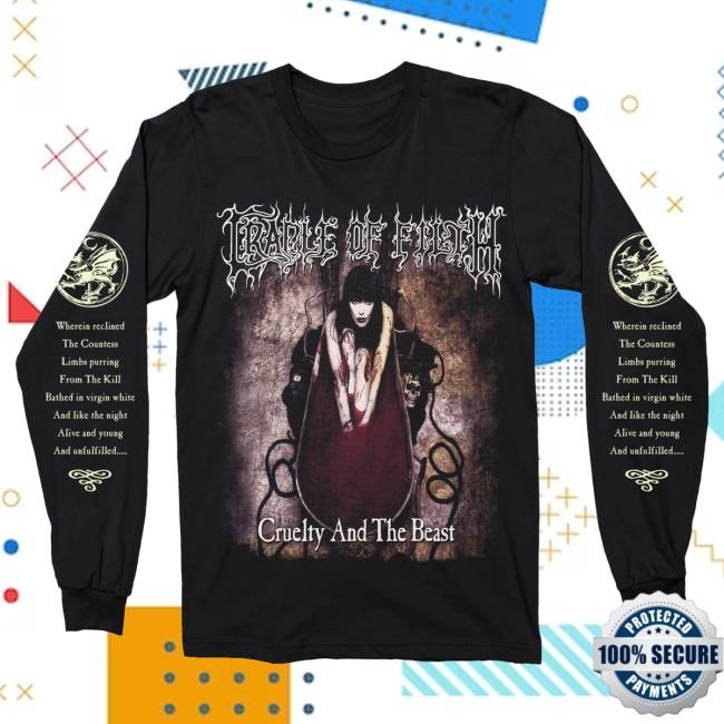 Official Night Shift Merch Cradle Of Filth Cruelty And The Beast Long Sleeve Sweatshirt