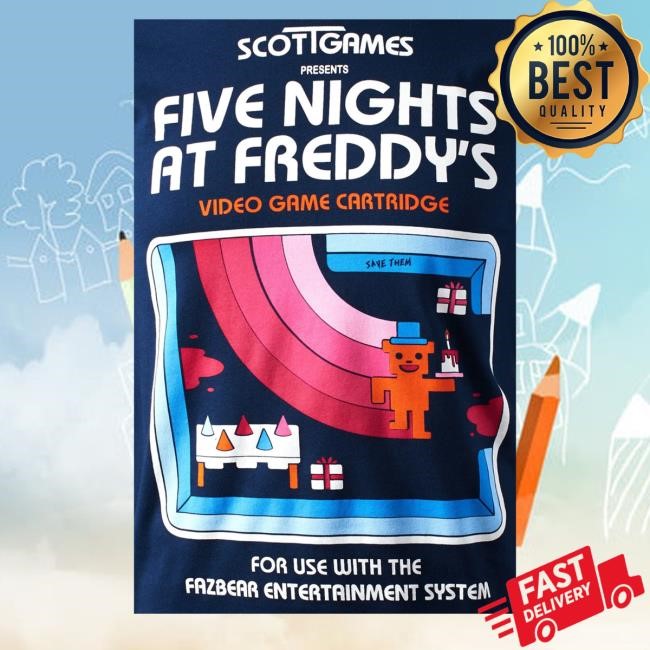 Sanshee Merch Scottgames Presents Five Nights At Freddy's Video Game Cartridge For Use With The Fazbear Entertainment System Tank Top Mattsadveyt