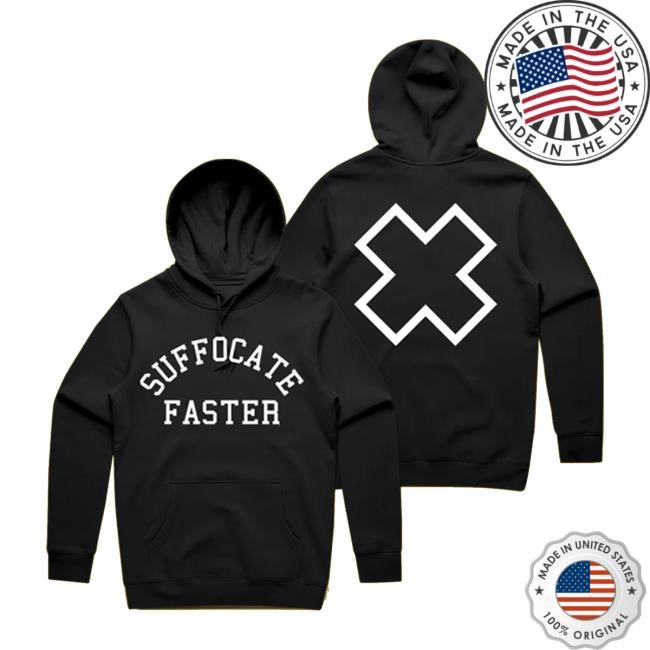 Smartpunk Shop Store Suffocate Faster Logo Zip Up Hooded Sweatshirt