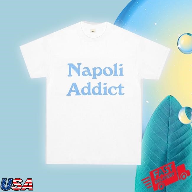 Napoli Addict T-Shirt White Baby Blue Crewneck Sweatshirt