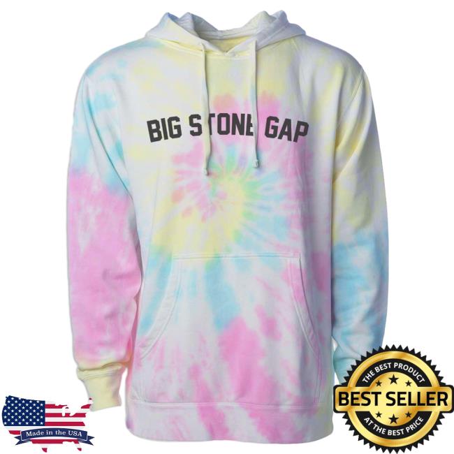 Official Hometown Apparel Clothing Merch Big Stone Gap Virginia Classic Curve Tie-Dye Hoodie Sunset Swirl Tie Dye