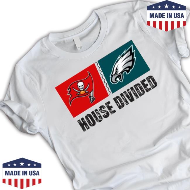 Tampa Bay Buccaneers Vs Philadelphia Eagles House Divided T Shirt