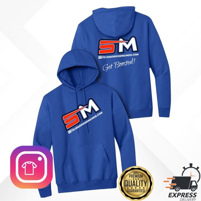 Official Steve Morris Engines Merch Store Sm Logo Hoodie - Blue Or Black Crewneck Sweatshirt
