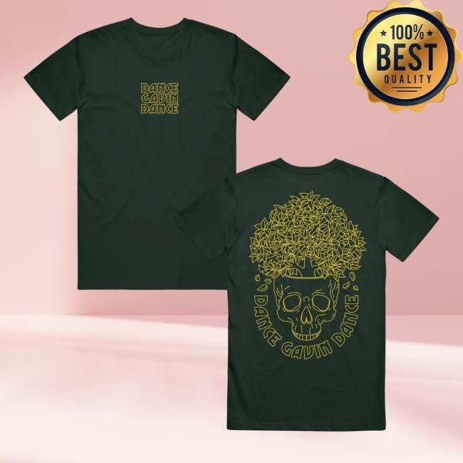 Dance Gavin Dance Merch Shop Skull Tree Forest Green Tee Shirt