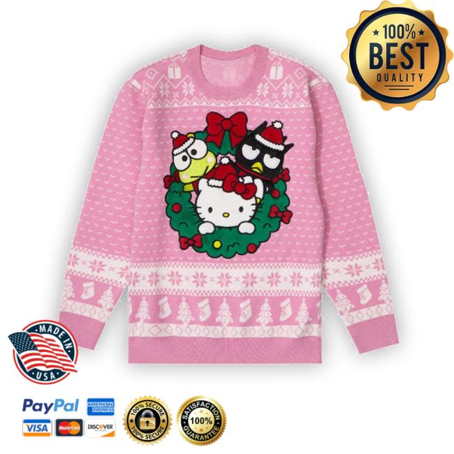 Our Universe Sanrio Hello Kitty & Friends Wreath Youth Holiday Sweater