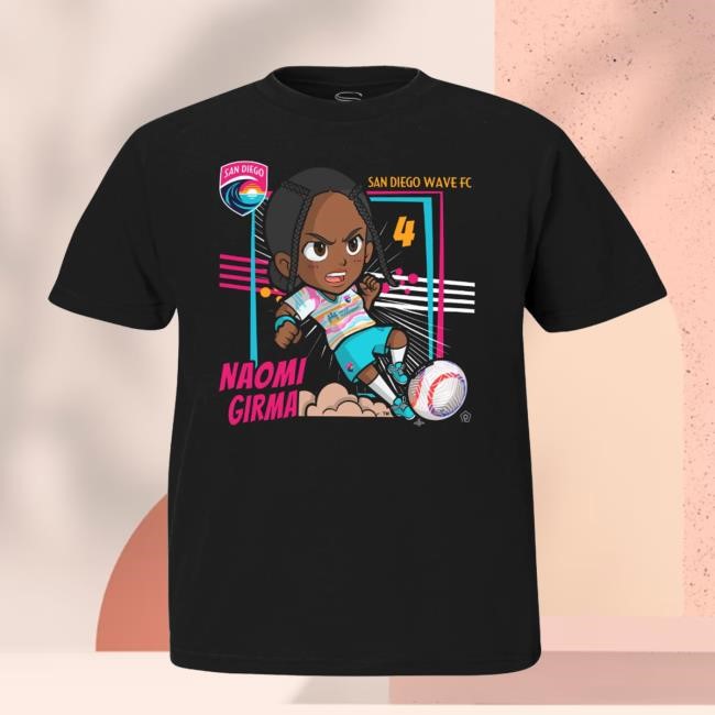 San Diego Wave Merch San Diego Wave Fc Naomi Girma Chibi Graphic Hoodie