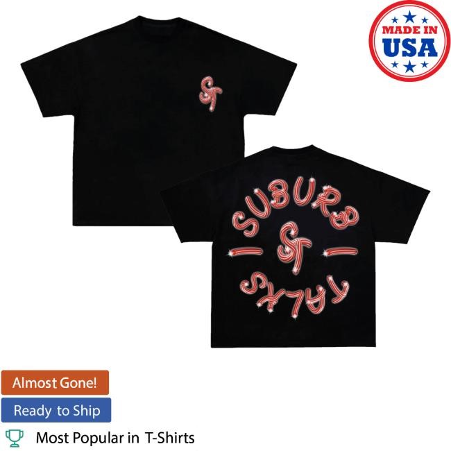 Suburb Talks Merch Store Candy Cane Black Shirts