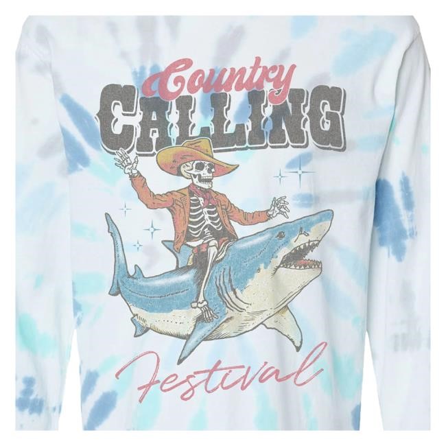 Oceans Calling Festival Merch Store Shop Country Calling Cowboy Shark Tie Dye Sweaters