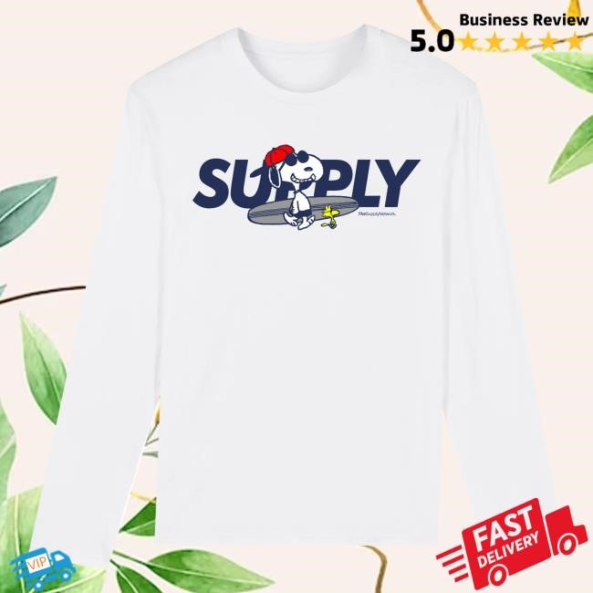 The Supply Network Merch Shop Surfer Dog White Skater Hoodie