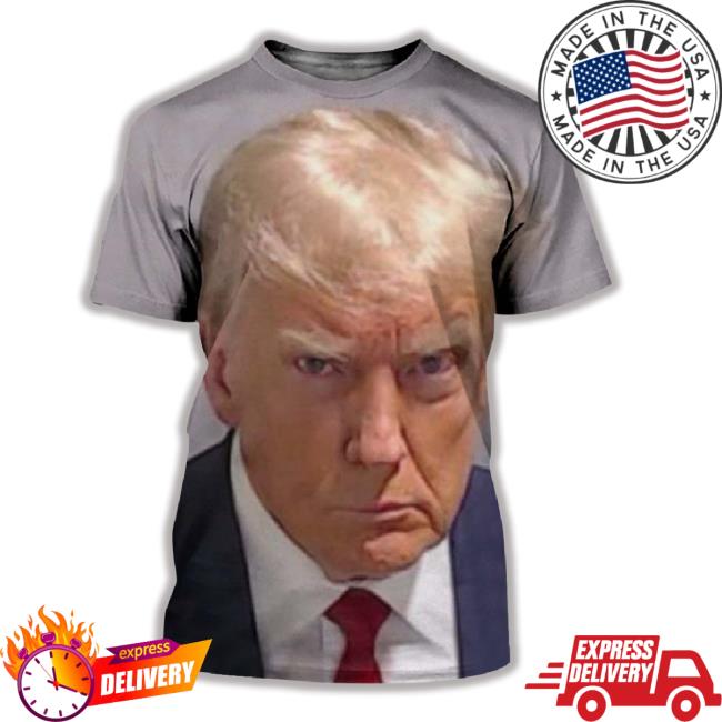 Donald Trump Official Mugshot All Over Print Hoodie Sweatshirt