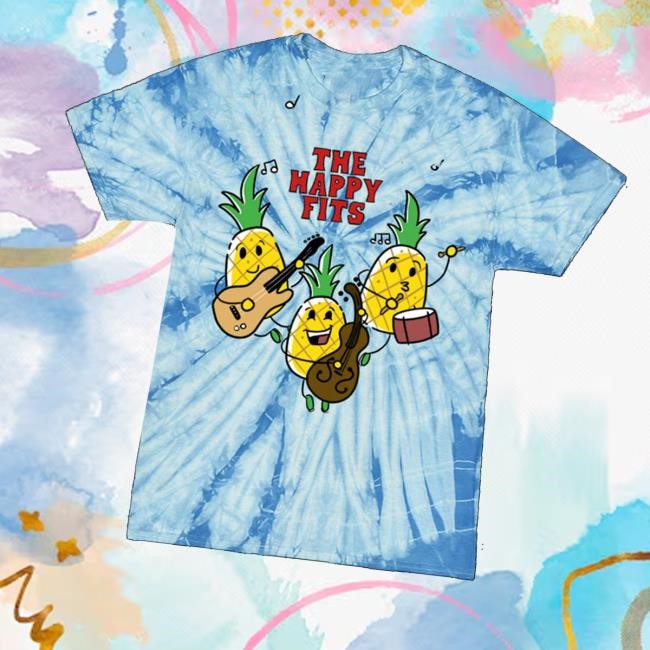 Thehappyfits Merch Pineapple Band Dye T-Shirt Thehappyfits Merch Pineapple Band Dye T-Shirt